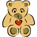 download Teddy Bear With Heart clipart image with 0 hue color