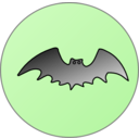 download Bat In Front Of Moon clipart image with 45 hue color
