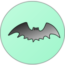 download Bat In Front Of Moon clipart image with 90 hue color