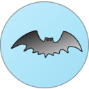 download Bat In Front Of Moon clipart image with 135 hue color