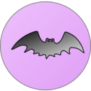 download Bat In Front Of Moon clipart image with 225 hue color