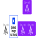 download Wifi Broadband Antenna Icon clipart image with 225 hue color
