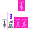 download Wifi Broadband Antenna Icon clipart image with 270 hue color