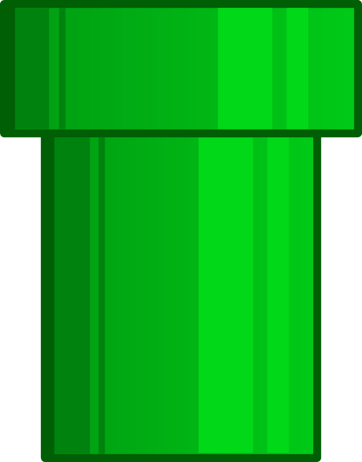A Green Cartoon Pipe