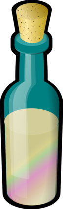 Bottle Of Colored Sand With Cork