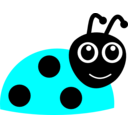 download Cartoon Ladybug clipart image with 180 hue color