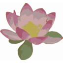download Lotus clipart image with 0 hue color