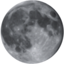 download Full Moon clipart image with 180 hue color