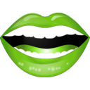 download Laughing Lips Smiley Emoticon clipart image with 90 hue color