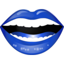 download Laughing Lips Smiley Emoticon clipart image with 225 hue color