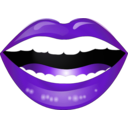 download Laughing Lips Smiley Emoticon clipart image with 270 hue color