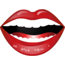 download Laughing Lips Smiley Emoticon clipart image with 0 hue color