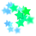 download Star Flourish clipart image with 180 hue color