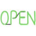 download Open Sign clipart image with 270 hue color