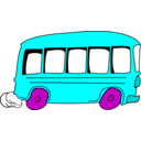 download Bus clipart image with 180 hue color