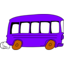 download Bus clipart image with 270 hue color