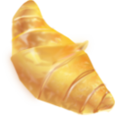 download French Butter Croissant clipart image with 0 hue color