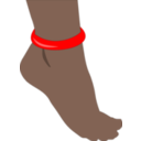 download Foot With Anklet clipart image with 0 hue color