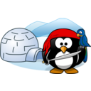 download Pirate In Antarctica clipart image with 0 hue color