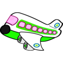 download Funny Airplane One clipart image with 90 hue color