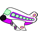 download Funny Airplane One clipart image with 270 hue color