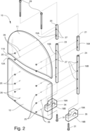 Motorcycle Windshield Exploded View