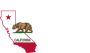 California Outline And Flag