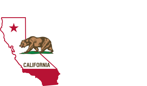 California Outline And Flag