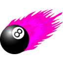 download 8ball With Flames clipart image with 270 hue color