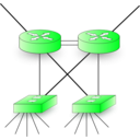 download Redundant Network Routers And Switches clipart image with 270 hue color
