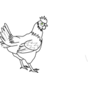 download Chicken Line Art Davidone Chicken clipart image with 45 hue color
