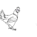 download Chicken Line Art Davidone Chicken clipart image with 225 hue color
