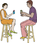 Couple Having Drinks