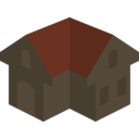 download Placeholder Isometric Building Icon Colored Dark Alternative clipart image with 0 hue color