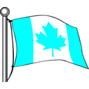 download Canada Flag Flying clipart image with 180 hue color