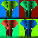download Elephants clipart image with 90 hue color