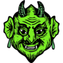 download Devil Head clipart image with 90 hue color