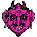 download Devil Head clipart image with 315 hue color