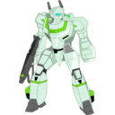 download Mecha Fighter clipart image with 90 hue color