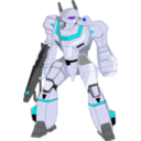 download Mecha Fighter clipart image with 180 hue color