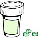 download Pills And Bottle clipart image with 90 hue color