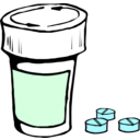 download Pills And Bottle clipart image with 135 hue color
