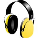 download Headphones clipart image with 0 hue color