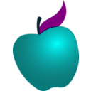 download Apple clipart image with 180 hue color