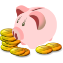 download Piggy Bank clipart image with 0 hue color