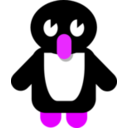 download Penguin Cartoon clipart image with 270 hue color
