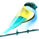 download Bird Icon clipart image with 180 hue color