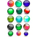 download Glossy Orbs Balls 2 clipart image with 135 hue color