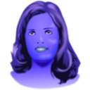 download Girlface clipart image with 225 hue color