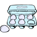 download Carton Of Eggs clipart image with 180 hue color